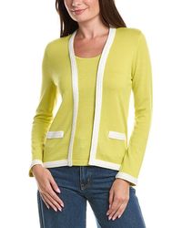 St. John - Tank Cashmere-Blend Cardigan - Lyst