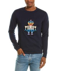 Loft 604 Robot Crewneck Sweater - Blue