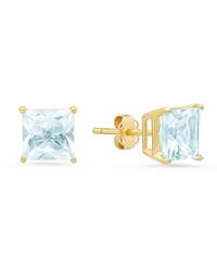 MaxColor - 14k 2.50 Ct. Tw. Aquamarine Studs - Lyst