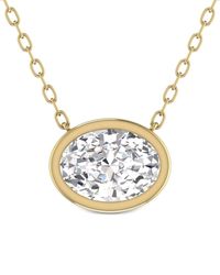 Lab Grown Diamonds - 14k 0.75 Ct. Tw. Lab Grown Diamond Necklace - Lyst