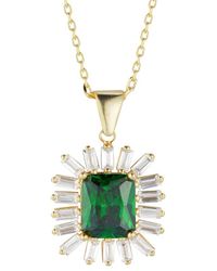 Glaze Jewelry - 14k Over Silver Cz Pendant Necklace - Lyst