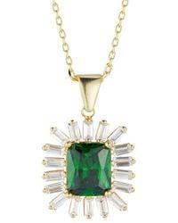 Glaze Jewelry - 14k Over Silver Cz Pendant Necklace - Lyst