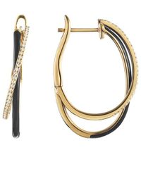 Diana M. Jewels - Fine Jewelry 14k 0.12 Ct. Tw. Diamond Enamel Earrings - Lyst