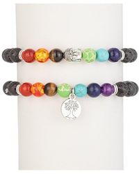 Eye Candy LA - The Luxe Collection Agate Mabel Stretch Bracelet Set - Lyst