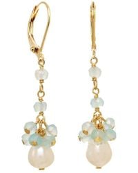 Rachel Reinhardt Jewelry - 14k Vermeil 6mm Pearl Linear Cluster Earrings - Lyst