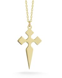 Ember Fine Jewelry - 14k Cross Necklace - Lyst