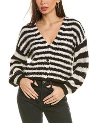 Saltwater Luxe - Striped Wool-blend Cardigan - Lyst