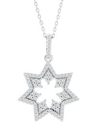 Suzy Levian CZ Jewelry - Suzy Levian Silver Cz Statement Pendant - Lyst