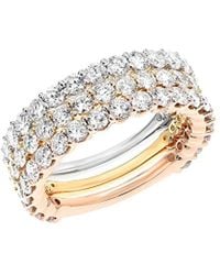 Diana M. Jewels - Fine Jewelry 18k Tri-color 3.15 Ct. Tw. Diamond Ring - Lyst