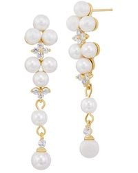 Savvy Cie - Cz Dangle Earrings - Lyst