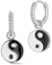 Sphera Milano - Cz Yin & Yang Huggie Earrings - Lyst