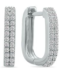 Lab Grown Diamonds - 14k 0.50 Ct. Tw. Lab-grown Diamond Huggie Hoops - Lyst