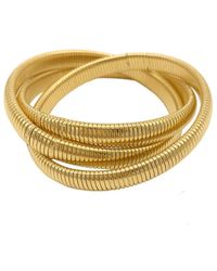 Adornia - 14k Plated Omega Chain Triplet Bracelet - Lyst