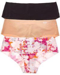 On Gossamer - Dkny 3Pk Laser-Cut Anywhere Hipster - Lyst