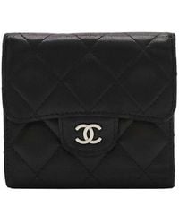 CHANEL - Black Leather Matelasse Coco Mark Wallet (authentic Pre-loved) - Lyst