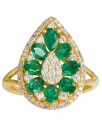 Diana M. Jewels - Fine Jewelry 14k 1.62 Ct. Tw. Diamond & Emerald Ring - Lyst