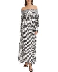Reiss - Fabia Bardot Stripe Maxi Dress - Lyst