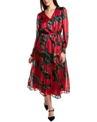 Anne Klein - Floral Midi Dress - Lyst