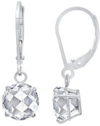 MaxColor - Silver 4.00 Ct. Tw. White Topaz Dangle Earrings - Lyst