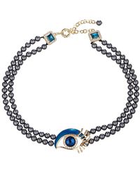 Eye Candy LA - The Luxe Collection Anne Eye Bead Necklace - Lyst