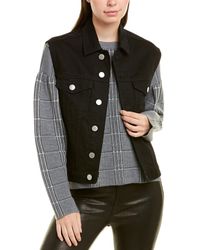 Maje Denim Vest - Black