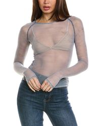 Project Social T - Let's Play Tiger Mesh Top - Lyst