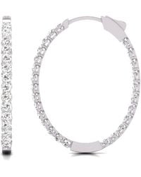 Diana M. Jewels - Diana M. Fine Jewelry 14k 2.00 Ct. Tw. Lab Grown Diamond Hoops - Lyst