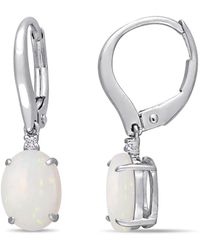Rina Limor - 10k 1.34 Ct. Tw. Diamond & Opal Earrings - Lyst