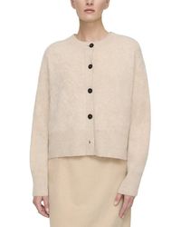 Lafayette 148 New York - Brushed 100% Cashmere Button Front Cardigan - Lyst