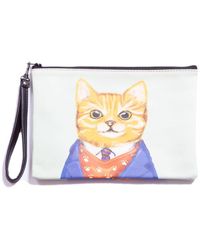 Blue Pacific - Ginger Cat Leather Wristlet - Lyst