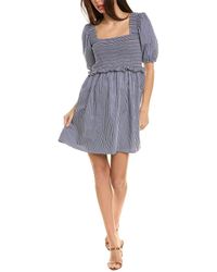 Nation Ltd - Betsy Striped Smocked Mini Dress - Lyst