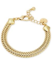 Savvy Cie - 14K Plated Station Bracelet - Lyst