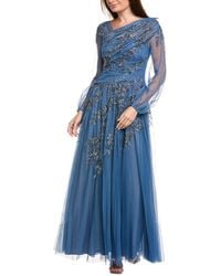 THEIA - Wilma Bishop Sleeve Gown - Lyst