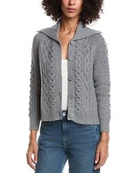 Forte - Wool & Cashmere-Blend Luxe Cable Cardigan - Lyst