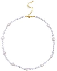 Adornia - 14k Plated 5-10mm Mm Pearl Strand Necklace - Lyst