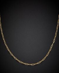 Italian Gold - 14k Paperclip Link Necklace - Lyst