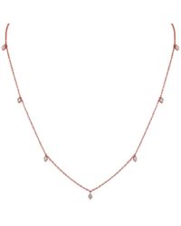 Sabrina Designs - 14k Rose Gold 0.35 Ct. Tw. Diamond Station Necklace - Lyst