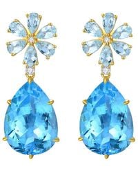Nina Zhou Jewelry - 14K 26.86 Ct. Tw. Diamond & Gemstone Drop Earrings - Lyst