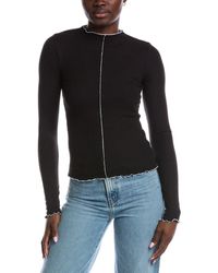 Project Social T - Sparks Seamed Rib Funnel Neck Top - Lyst