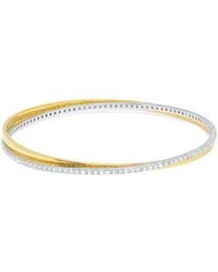 Crislu - 18k, Platinum, & Silver Cz Bracelet - Lyst