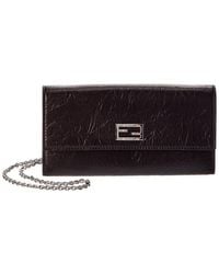 Fendi - Tube Leather Continental Wallet On Chain - Lyst