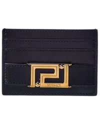 Versace - Greca Leather Card Case - Lyst