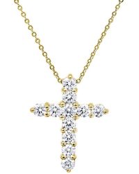 Diana M. Jewels - Fine Jewelry 18k 1.20 Ct. Tw. Diamond Cross Pendant Necklace - Lyst