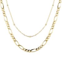 Glaze Jewelry - 14k Over Silver Double Chain Necklace - Lyst