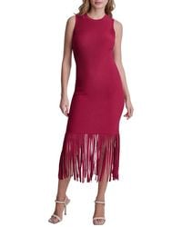 DKNY - Fringe Sweaterdress - Lyst