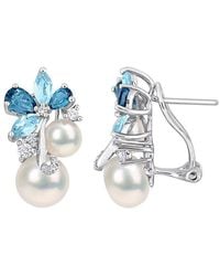 Rina Limor - 2.92 Ct. Tw. Gemstone & Pearl Dangle Earrings - Lyst