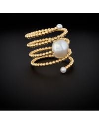 Italian Gold - 18k Pearl Ring - Lyst