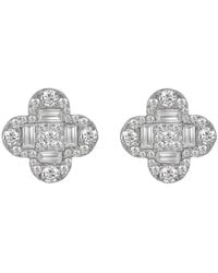 Diana M. Jewels - Fine Jewelry 14k 1.30 Ct. Tw. Diamond Flower Earrings - Lyst