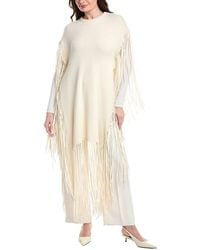 Valentino - Leather Fringe Wool & Cashmere-Blend Poncho - Lyst