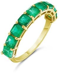 Forever Creations Signature - Forever Creations 14k 1.97 Ct. Tw. Emerald Half-eternity Ring - Lyst